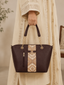 Dual-Tone Quilted Tote Bag
