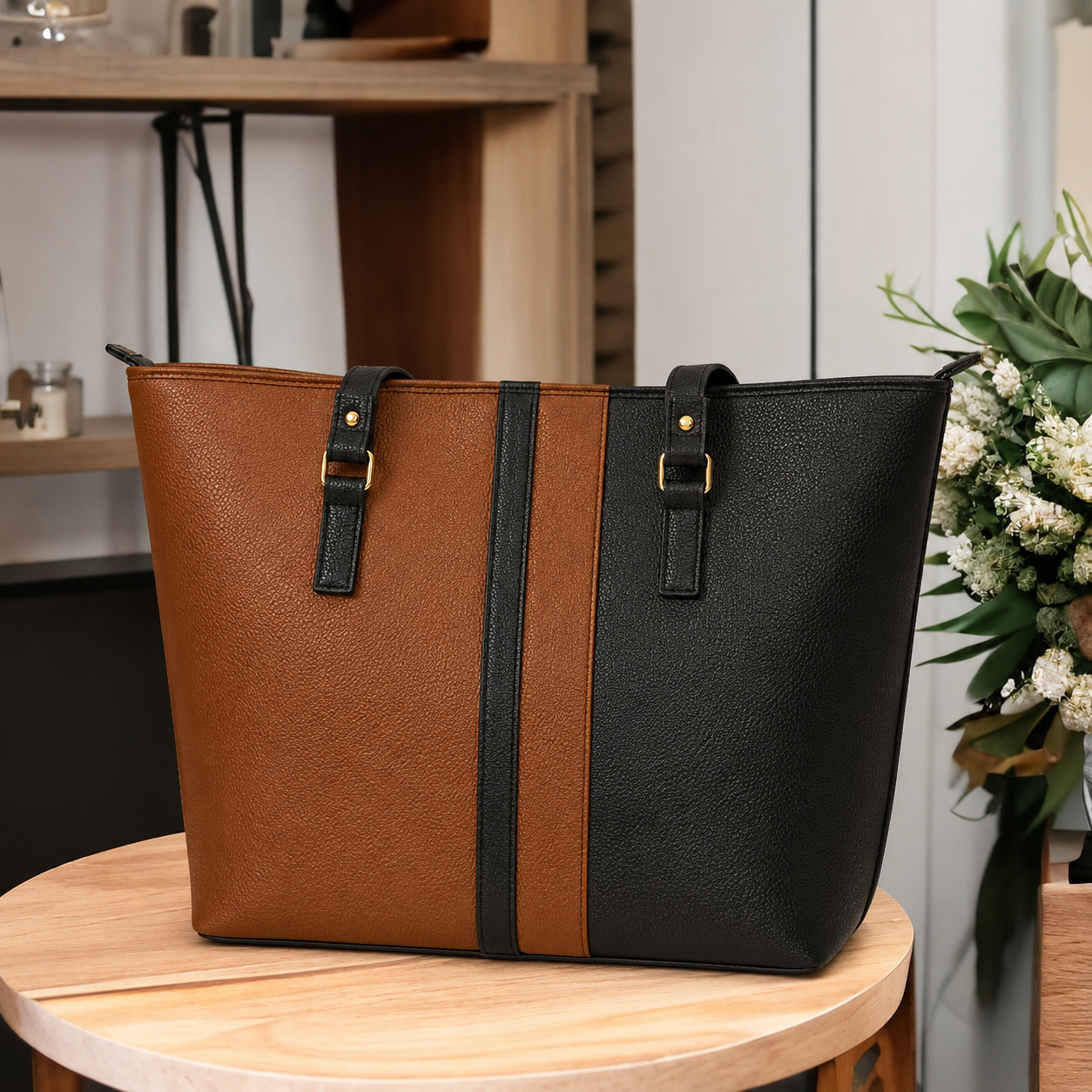 Classic Dual Tone Everyday Tote Bag