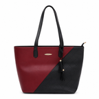 Dual-Tone Quilted Tote Bag
