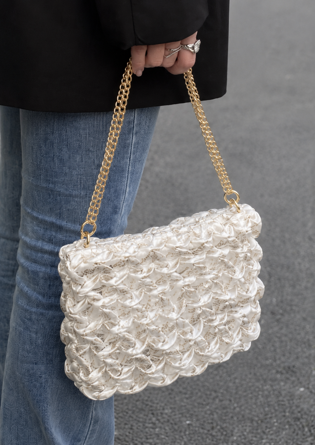 Blush Bloom Textured Bag Main image