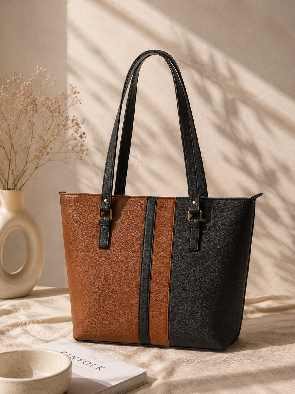 Classic Dual Tone Everyday Tote Bag