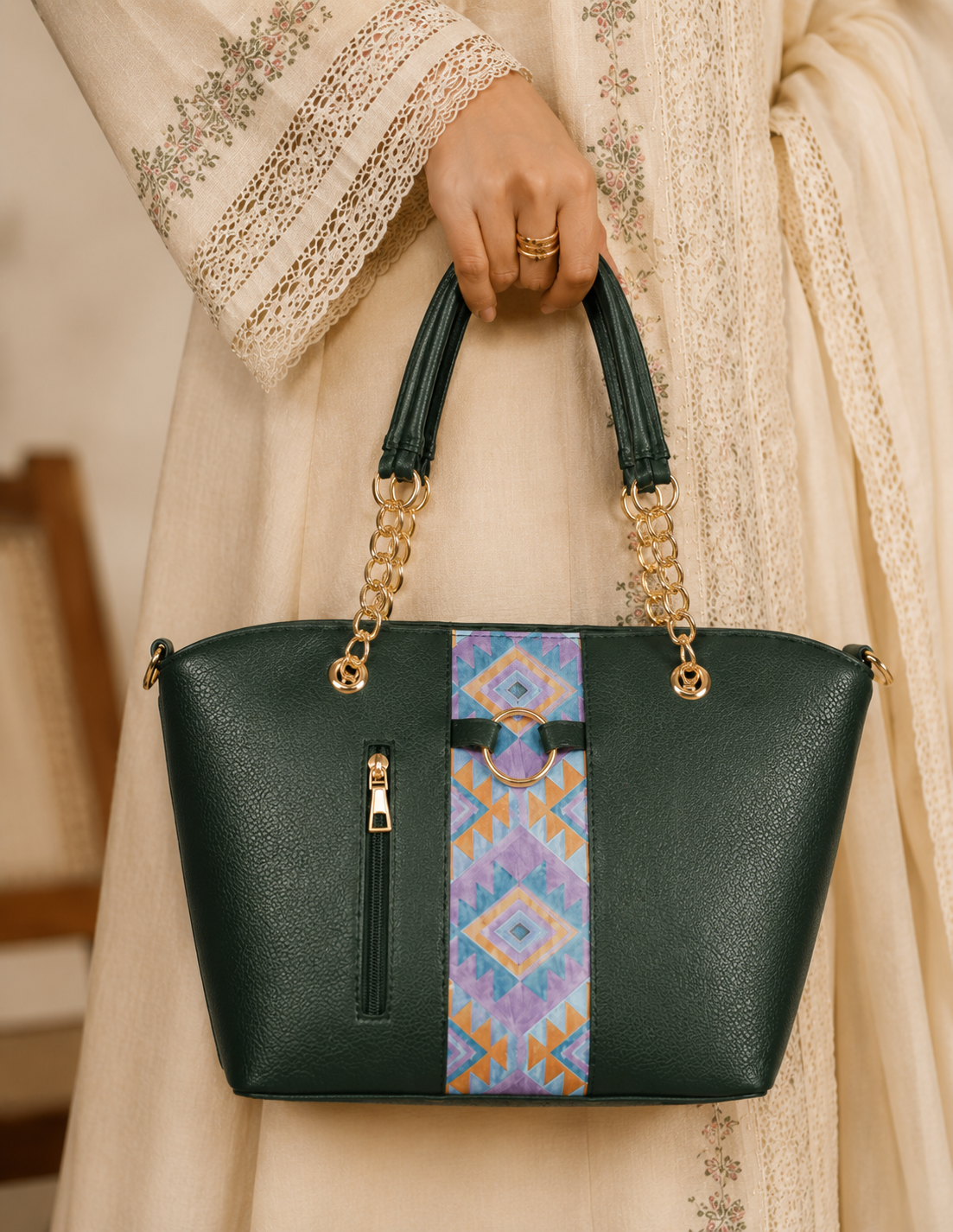 Noor Ethnic Chain Tote Bag Main image