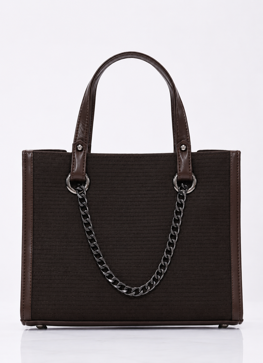 Textured Chain Tote Bag
