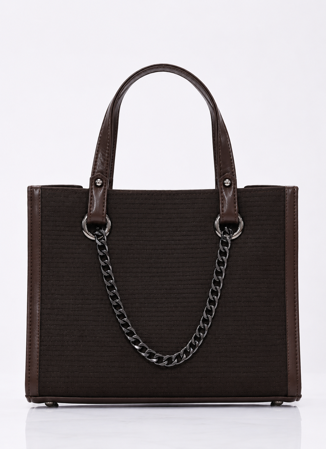 Textured Chain Tote Bag