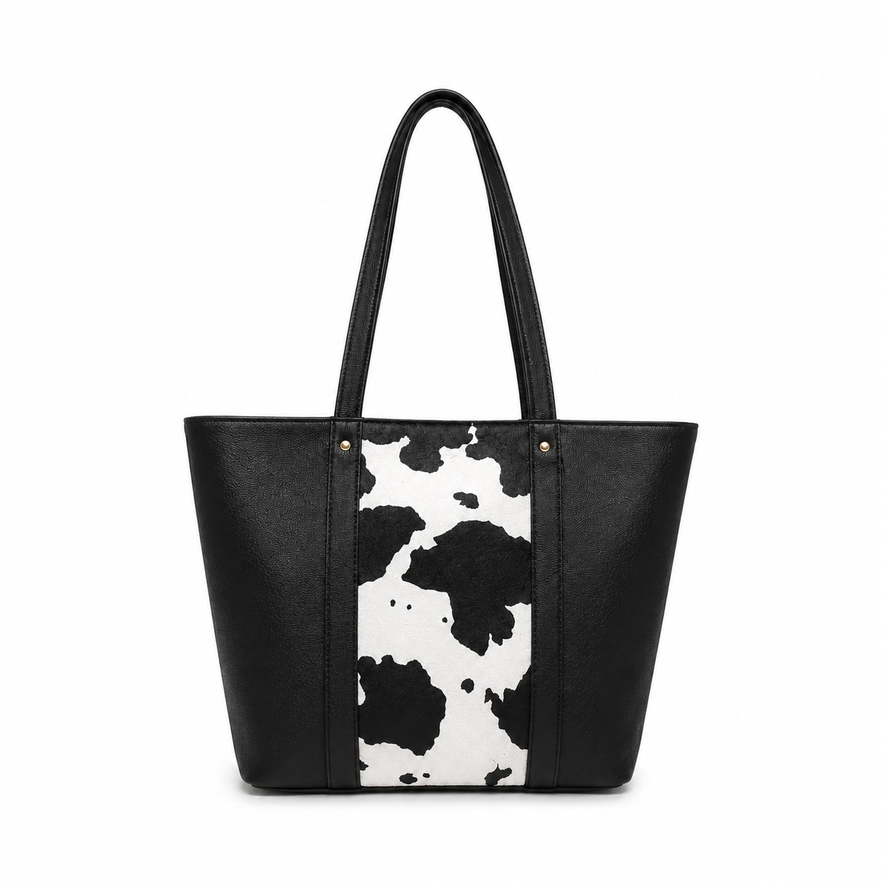 Cow Print Panel Tote Bag Secondary image