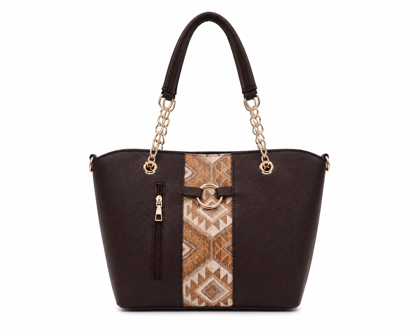 Dual-Tone Quilted Tote Bag Secondary image
