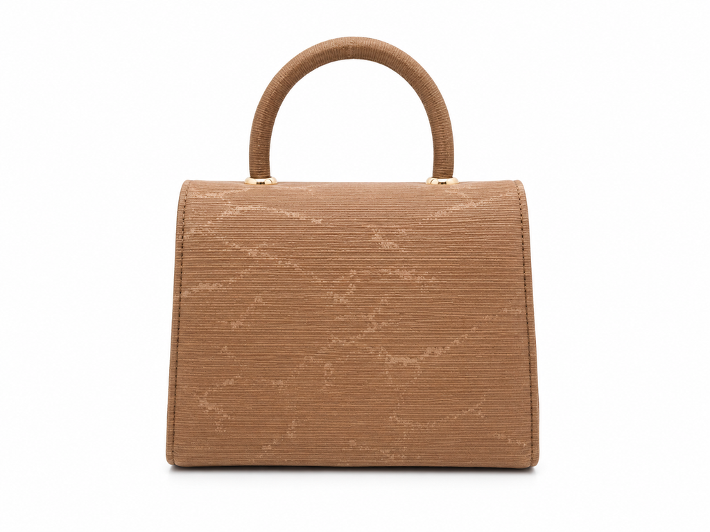 Textured Top Handle Handbag
