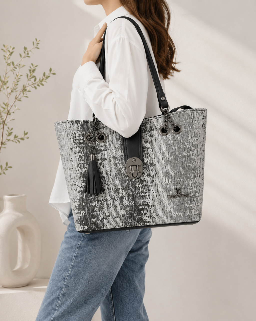 Soft Weave Luxe Tote Bag