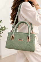 Sage Bloom Textured Handbag
