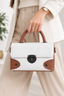 Coco Elan Mini Satchel – Ivory & Tan
