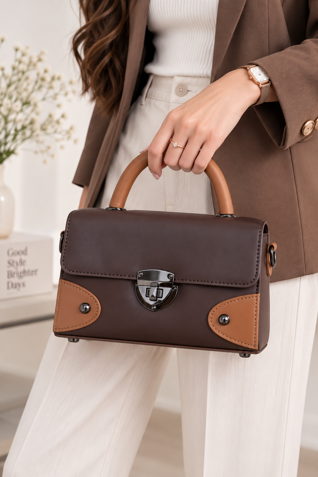 Cocoa Luxe Mini Handbag