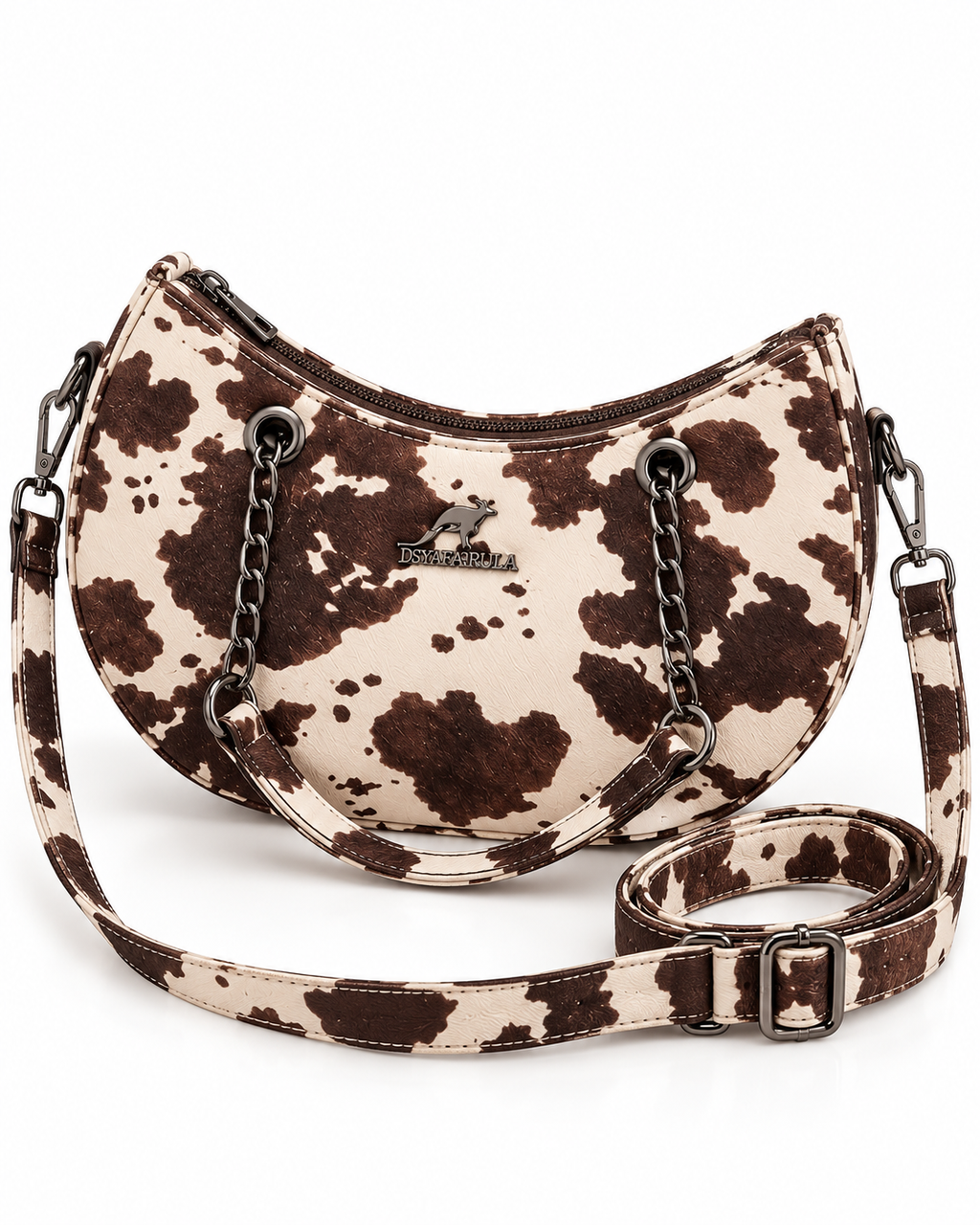 Cow Print Luxe Mini Tote