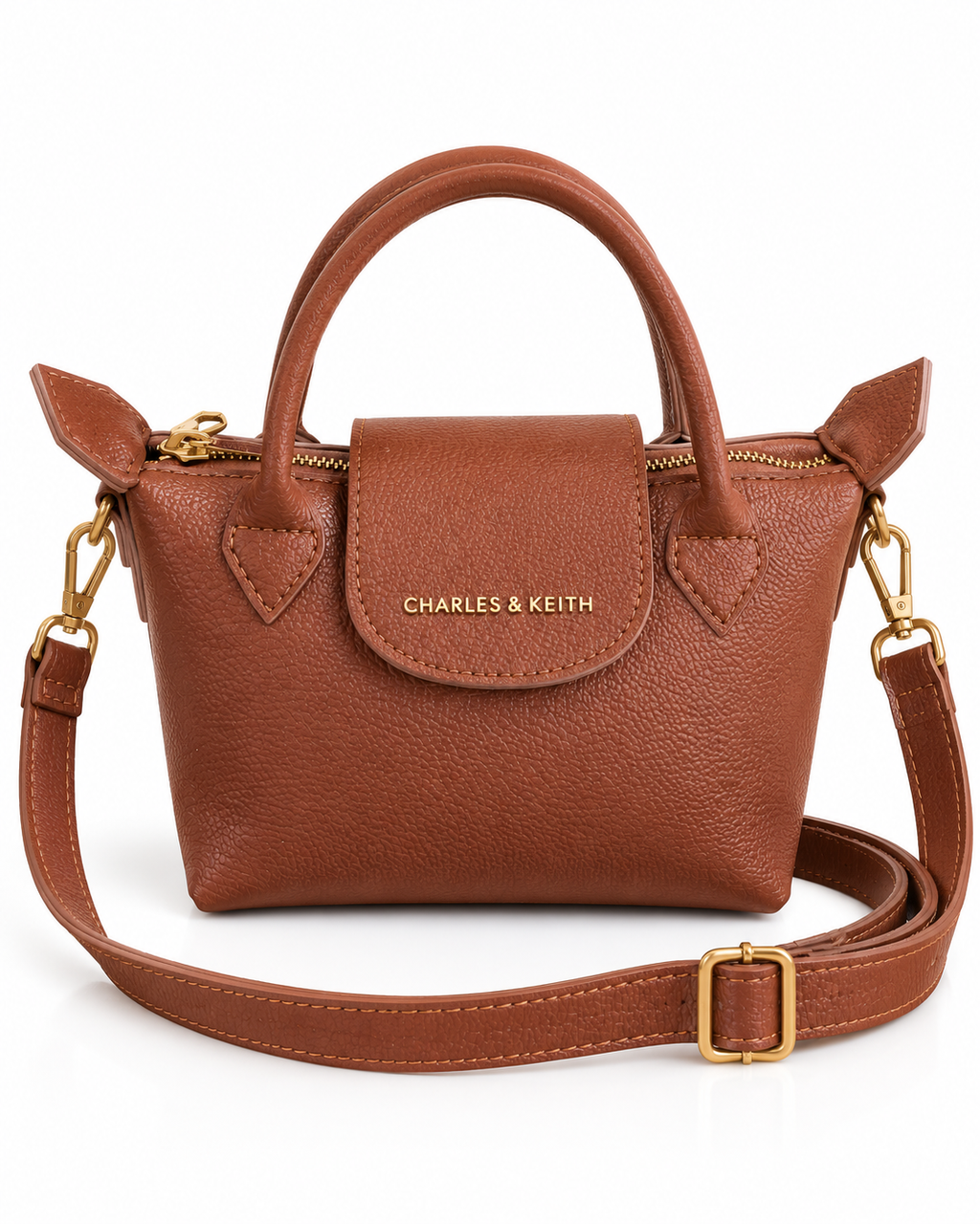 Cognac Mini Luxe Carry Bag