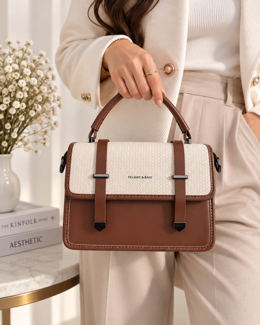 Luxe Heritage Leather Satchel