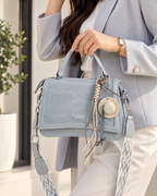 Elegant Misty Blue Charm Bag