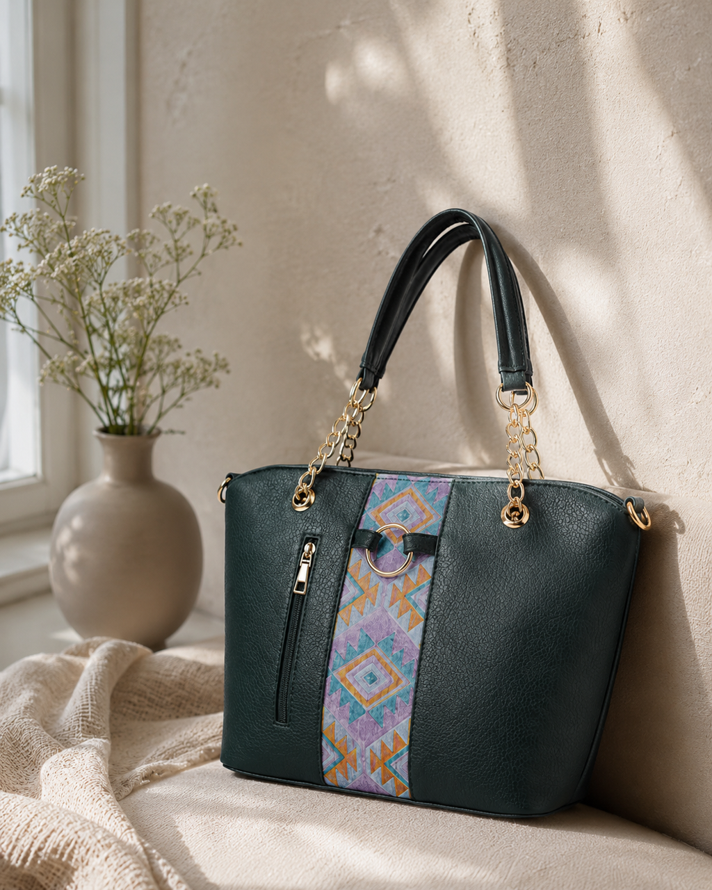 Noor Ethnic Chain Tote Bag