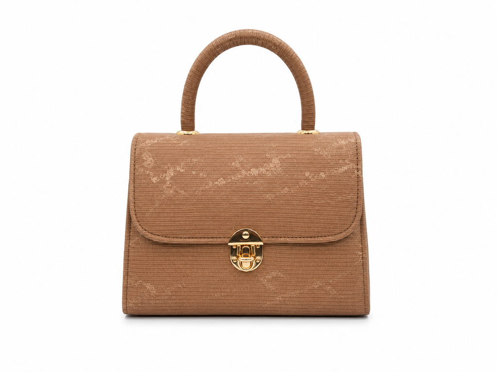 Textured Top Handle Handbag