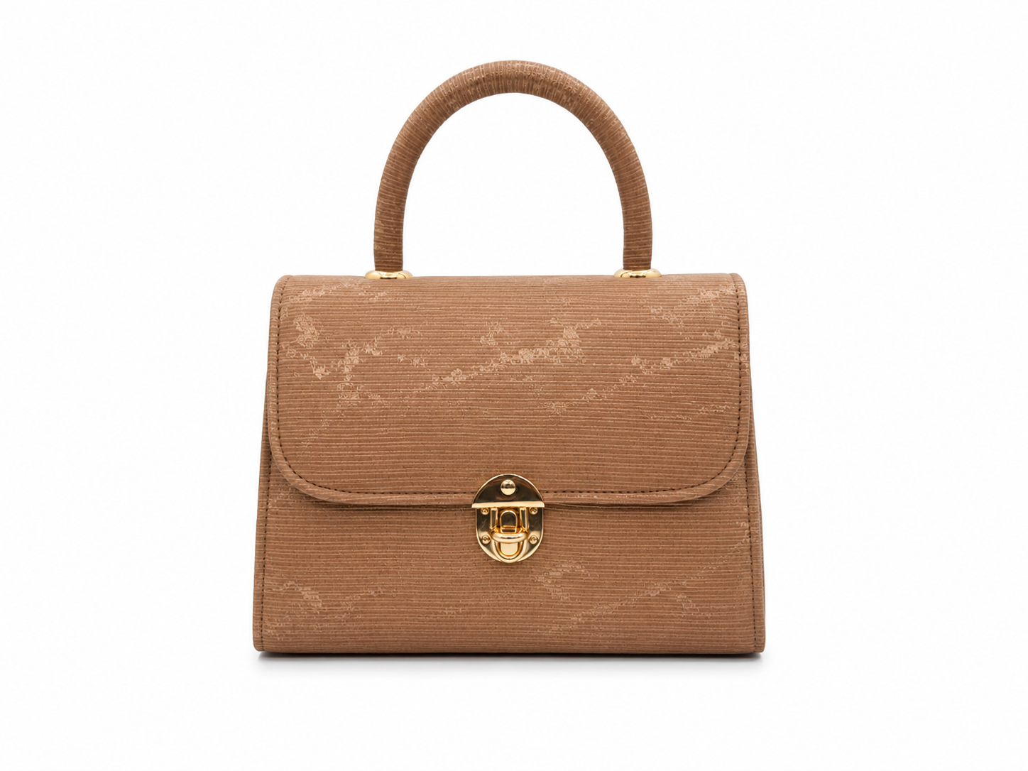 Textured Top Handle Handbag