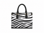 Zebra Print Structured Tote Bag