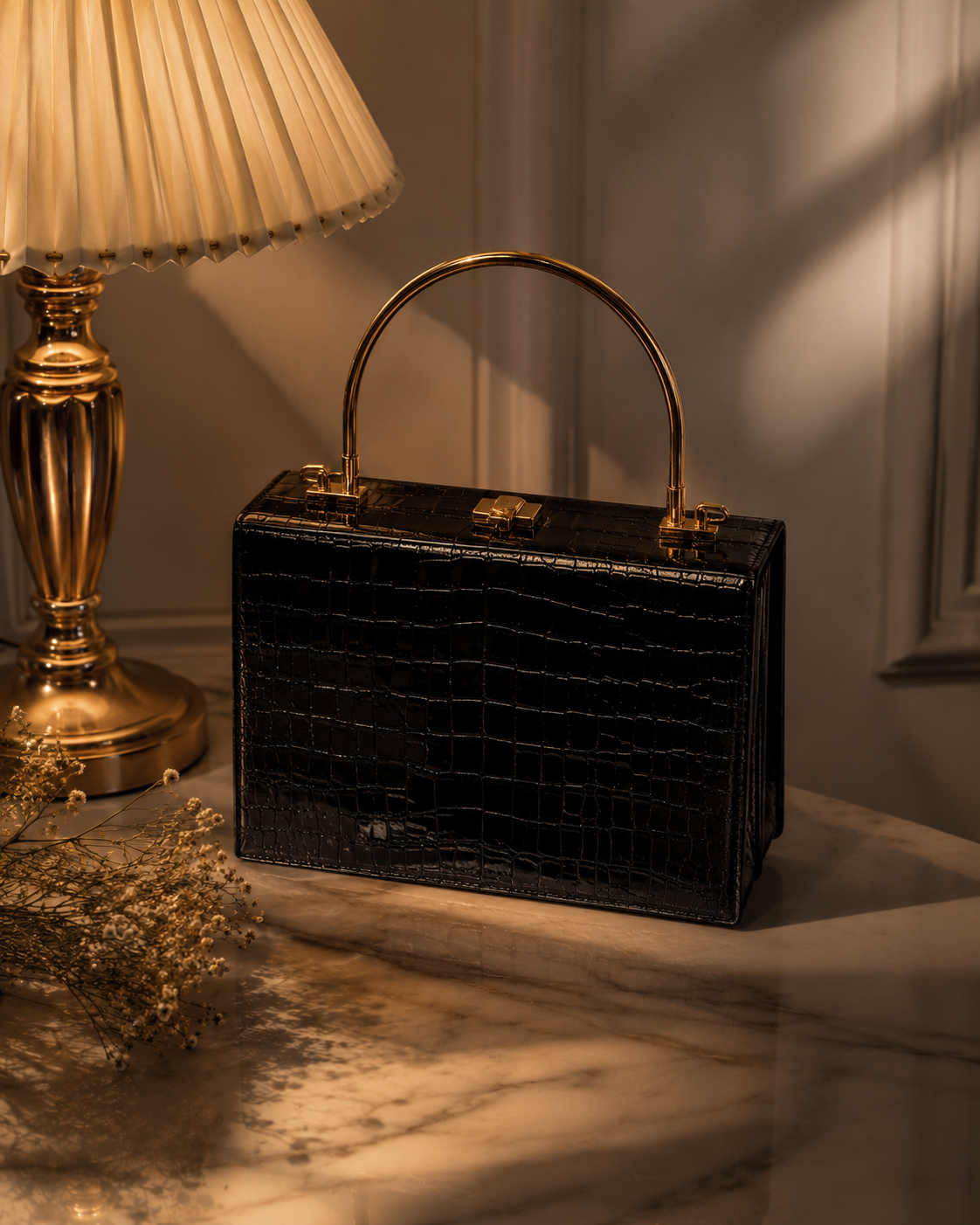 Texture Box Clutch Bag