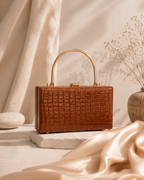 Texture Box Clutch Bag