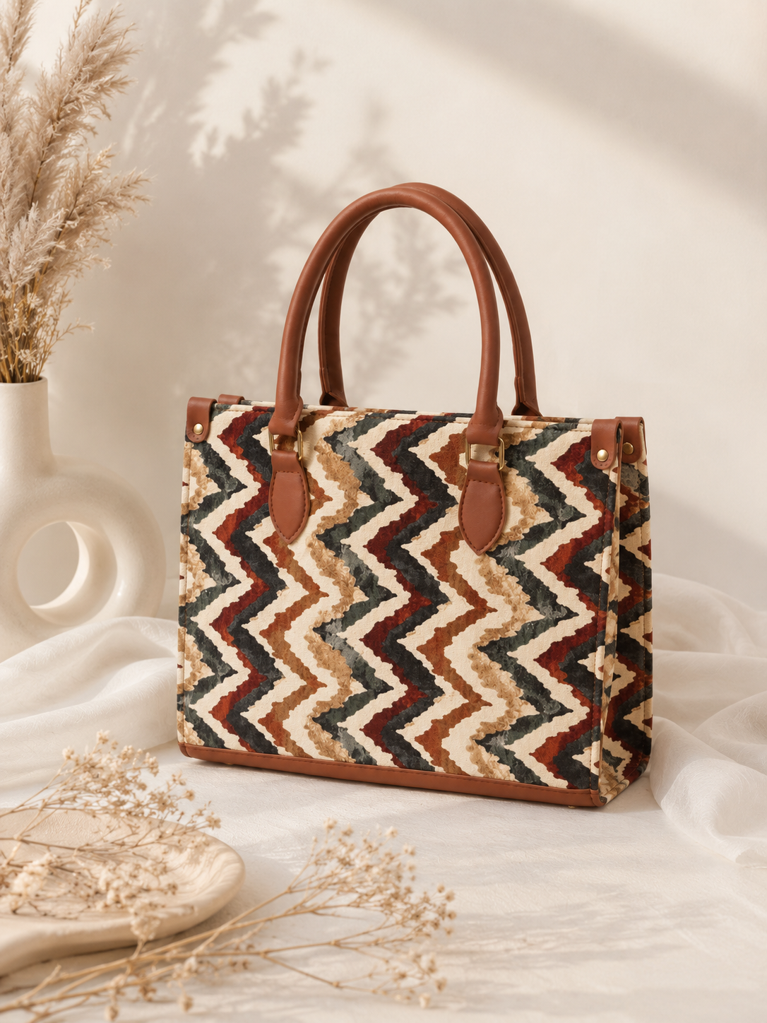 Zahara Chevron Tote